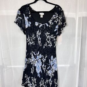 Vintage 90s Paradise NY 100% rayon layered fairy maxi dress 16 beaded flutter